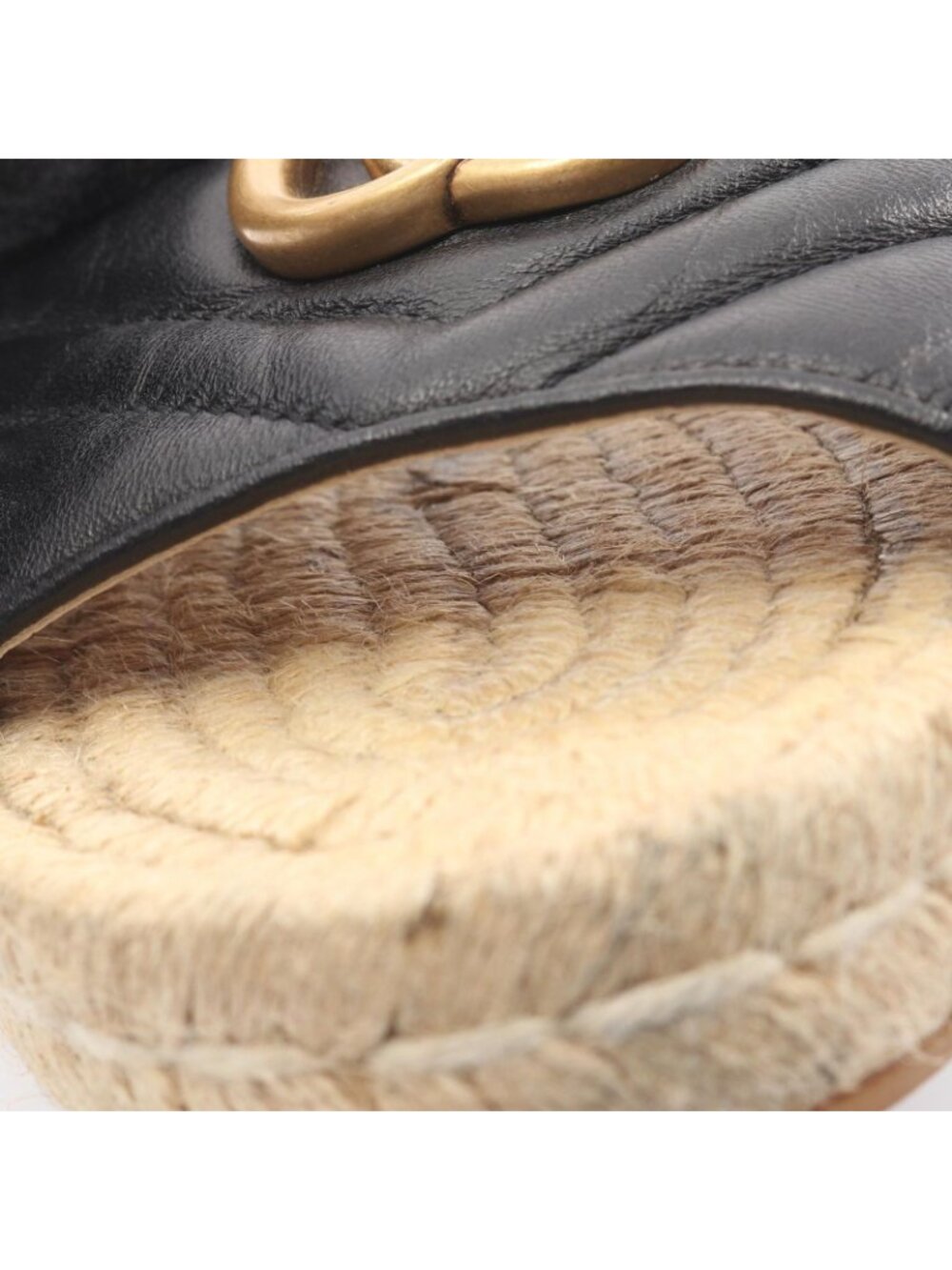 Gucci Sandals GG Marmont Espadrille Leather - Picture 11 of 13